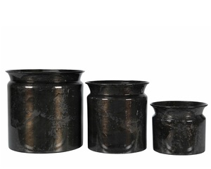 Vase à fleurs en métal antique - Artisanat moderne Décoration de mariage Fait à la main et couleurs personnalisables - Product Image 2