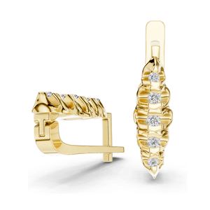 Pendientes de Aro con Diamantes de Laboratorio de 0.262 CT, Diamantes CVD VVS-VS EF, Oro de 18KT, 14KT, 10KT y Plata 925, Oro Rosa, Amarillo, Blanco - Product Image 4