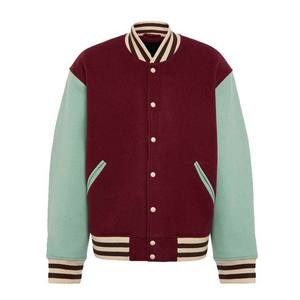 Chaqueta Universitaria de Lana 100% para Hombre, Talla Grande, Venta al por Mayor, OEM, Personalizada, de Invierno, Chaqueta de Béisbol para Hombre, Transpirable - Product Image 1