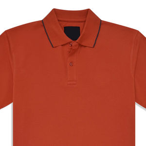 100% algodón personalizable de gama alta para hombre para Polo tela de patrón sólido ecológico 6XL tamaño para diseño de piqué liso oxidado - Product Image 2