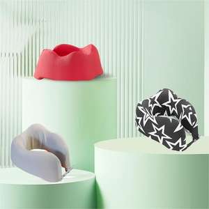 หมอนรองคอสำหรับเดินทาง, หมอนรองคอทำจากซิลิโคน6D น้ำหนักเบาป้องกันอาการปวดคอหมอนรองคอรูปตัวยูสำหรับการเดินทางแบบไม่ต้องใช้น้ำยาง - Product Image 6