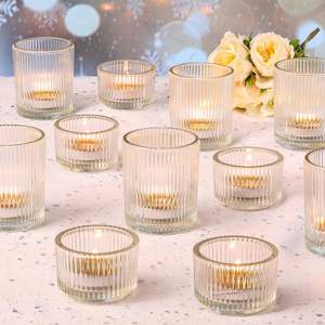 Oyster en verre transparent photophore bougeoir verre photophore votif pour anniversaire de mariage - Product Image 5