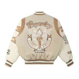 Patchs personnalisés en chenille pour la broderie de l'université veste universitaire la plus vendue à manches longues coupe ample manteau d'extérieur de baseball - Product Image 6