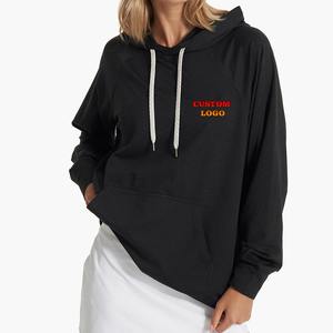 High Quality <b>Black</b> Graphic Oversized Hoodie With Drawstring High Street <b>Women</b> Fashion Front Logo French Terry Sports Hooded Top - Product Image 1