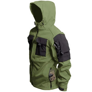 Nueva llegada de los hombres de cáscara suave impermeable a prueba de viento chaqueta táctica para actividades al aire libre rompevientos - Product Image 5