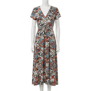 Vestido Casual Transpirable con Cuello Redondo, Cintura Natural, Tela Suave, Ligero, Cómodo, Estilo de Moda para Uso Diario, Ropa de Verano - Product Image 2