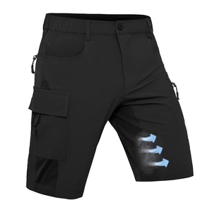 Pantalones cortos Cargo negros de moda para hombres transpirables al aire libre estilo callejero ropa para correr verano Pantalones cortos Cargo negros - Product Image 1