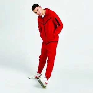 OEM तकनीक ऊन स्लिम फिट Mens Tracksuit Sweatsuit निजी लेबल घुड़दौड़ सेट तकनीक ऊन जॉगिंग सूट