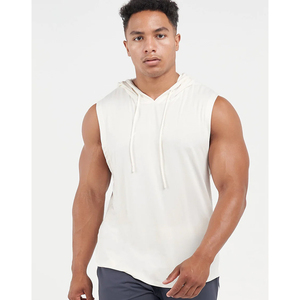 <b>Men's</b> <b>Sleeveless</b> Fleece Hoodies Custom Design Workout Bodybuilding Pullover <b>Sleeveless</b> <b>Hoodie</b> - Product Image 6