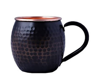 Tazas de cobre puro de mula de Moscú con acabado antiguo de la mejor calidad, tazas de cobre de cóctel de agua martillada. - Product Image 3