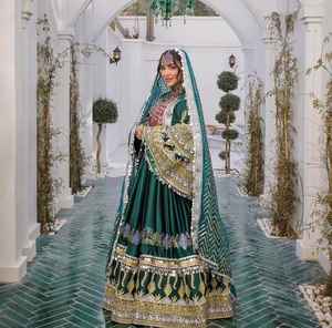 Último Diseño 2025 Vestido Largo Estilo Maxi Cultura Afgana Elegante Traje Afgano Conjunto de Vestido con Bordado y Logotipo Impreso Transpirable - Product Image 5