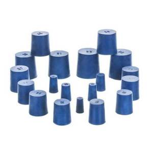 จุกนีโอพรีนที่เป็นของแข็งสำหรับขวดห้องปฏิบัติการขนาดเส้นผ่าศูนย์กลางด้านล่าง38มม. & เส้นผ่านศูนย์กลางด้านบน42มม. แพ็ค10ชิ้น - Product Image 1