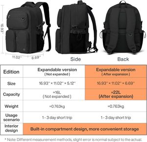Large Capacity Travel Laptop Backpack Lightweight Durable College Bookbag Men Woman 15.6" <b>Computer</b> <b>Bag</b>, Water Resistant Backpack - Product Image 4