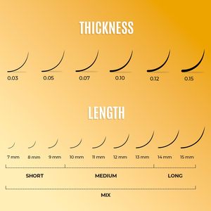 CC Curl 0.07 Extensions de cils en vison semi-permanentes individuelles pour Lash Lash Techs Fournitures d'extension de cils Classic & Volume - Product Image 4