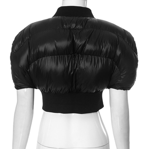Mode hiver noir épaissir court rembourré veste doudoune veste bulle veste 2025 - Product Image 6