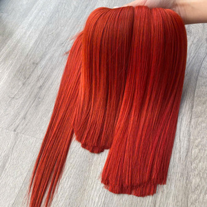 LINU Cajun Virgin Hair for Lace Front Long HD Double Drawn Vietnamese Bundles 250% Density <b>Rainbow</b>/Ginger for Lace Options - Product Image 5