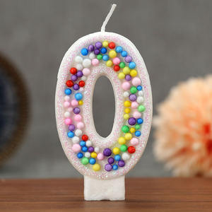 Vela con forma de número de parafina colorida hecha a mano, decoración de pastel de cumpleaños, fábrica al por mayor - Product Image 3