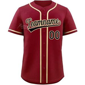 Ropa deportiva de color sólido Ropa de béisbol y softbol Camisetas de Jersey en precio al por mayor Material de poliéster Transpirable y de secado rápido - Product Image 4