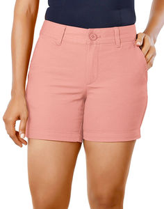 Top des tendances sur mesure pour femmes Shorts Chino décontractés Nouveau design avec logo personnalisé de couleur unie Dernière arrivée Shorts Chino pour femmes - Product Image 6