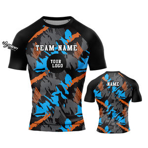 Wholesale Custom Logo Printed <b>Rash</b> <b>Guards</b> Sport Style Fitness wear <b>Rash</b> <b>Guard</b> - Product Image 4