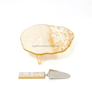 Soporte para magdalenas único multicolor de 3 niveles, diseño moderno de última moda, vajilla para bodas y eventos, soportes para pasteles de resina de forma redonda - Product Image 3