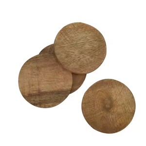 ที่รองแก้ววอลนัททำด้วยมือถาดรองแก้วทำจากไม้ - Product Image 3
