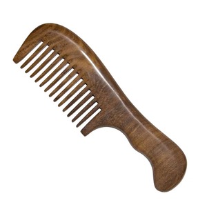 Peignes à barbe en bambou en bois pour cheveux et barbe pour hommes Peigne en bois naturel fait à la main - Product Image 1