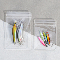 En stock : Pochette en PVC transparent pour leurres de pêche rigides, jigs métalliques, hameçons, emballages de finition en PVC, émerillons de finition, sac à leurres