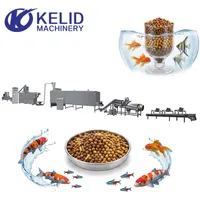 Machine extrudeuse industrielle entièrement automatique de grande capacité pour aliments flottants pour poissons, ligne de production d'aliments pour poissons personnalisable
