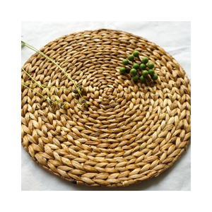 Cheap Price Natural Eco Friendly <b>Placemat</b> Handmade Natural Woven Water Hyacinth <b>Seagrass</b> Straw Round <b>Placemat</b> - Product Image 2