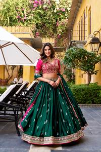 Set Lehenga Choli Moderno con Ricami per Donne, Abbigliamento per Matrimoni e Feste, Abito da Sposa Indiano - Product Image 2
