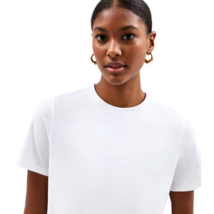 Camiseta Lisa personalizada para mujer, camiseta ajustada para mujer, Camiseta con estampado informal de verano, servicio OEM, impresión Digital - Product Image 1