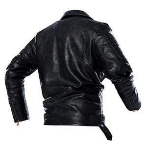 Nouvelle veste bomber en cuir véritable pour homme, hiver, moto, manteau épais, fermeture éclair, doublure en fourrure, chaude, imperméable, coupe-vent, style urbain - Product Image 5