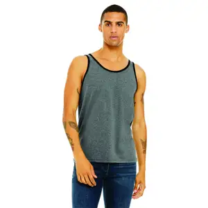 Airlume-Camiseta de algodón peinado y anillo tejido, camiseta sin mangas negra/profunda Unisex, 32 onzas, 100%