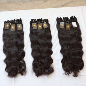 Cheveux de vison vierge indien de haute qualité Double vague de corps dessinée vague naturelle profonde lâche comprend le temple frontal humain des vendeurs bruts - Product Image 1