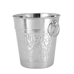 2025 Hammered Wine Cooler Basket <b>Drinkware</b> Latest Design Stainless Steel Ice Basket Modern Style Silver Color Beverage Tub - Product Image 6