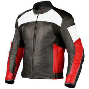 Veste rouge vintage |   Veste de moto en cuir de style rétro - Product Image 1