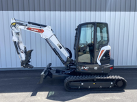 Mini-excavatrice compacte sur chenilles Bobcat E40, excavatrice hydraulique avec cabine fermée, pour la construction et l'aménagement paysager