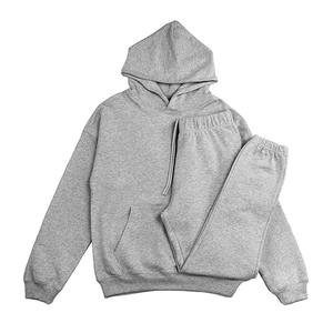 100% French Terry Cotton Hoodie Pullover Jogger Sweatsuit Chándal High Street Tallas grandes Conjuntos para hombres de Pakistán - Product Image 1