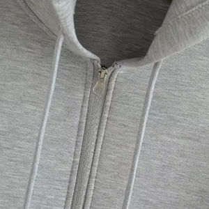 Sudadera con capucha y cremallera de Invierno para mujer, con bolsillos dobles, estilo Unisex de calle, sudaderas holgadas de gran tamaño, algodón liso - Product Image 6