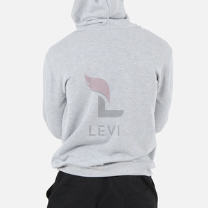 Sudadera con capucha de chenilla de tamaño bordado personalizado Sudadera con capucha de algodón bordado desgastado para hombres a precio al por mayor mezcla de algodón básico - Product Image 2