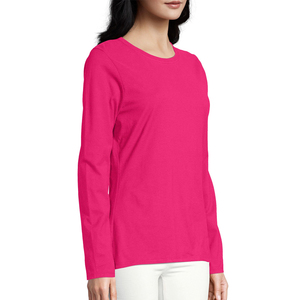 Camiseta informal de algodón de verano para mujer de calidad superior, logotipo personalizado, letra, manga larga ecológica, apliques de ropa de calle - Product Image 4