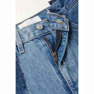 Pantalones vaqueros anchos de retazos lavados de mujer Vintage de moda personalizada de alta calidad - Product Image 6