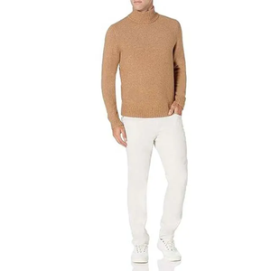 Suéter de gran tamaño para hombre de invierno antibolitas de algodón 100% con cuello redondo en relieve hecho en Pakistán con logotipo frontal - Product Image 5