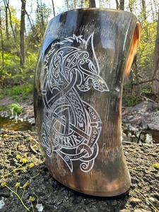 แตรควายธรรมชาติมีที่ใส่หนังสำหรับงานคอสเพลย์ - Product Image 6