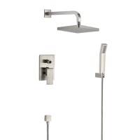 Mitigeur thermostatique chromé pour salle de bains, ensemble de robinets de bain et de douche de pluie, noir mat