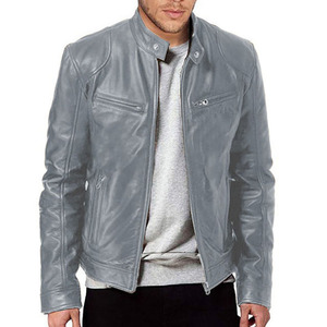 FISLEY International Men's Genuine <b>Leather</b> Bomber <b>Jacket</b> Vintage Casual Biker Style Waterproof Reversible <b>Winter</b> Outerwear - Product Image 6