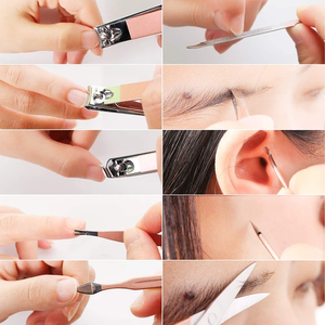 Ensemble d'outils de manucure pédicure en acier inoxydable de haute qualité coupe-ongles et ciseaux à cuticules pour la coupe des pieds - Product Image 5