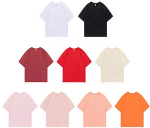 AOLA 200GSM 100% Cotton 2024 Summer Heavy Oversized Black <b>Men</b> T-<b>Shirt</b> Custom Logo Plain Top <b>Thick</b> Blank Plus Size Print Pattern - Product Image 4