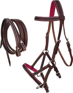 Brida Western COB de cuero negro BITLESS SIDEPULL con RIENAS Productos para caballos - Product Image 6
